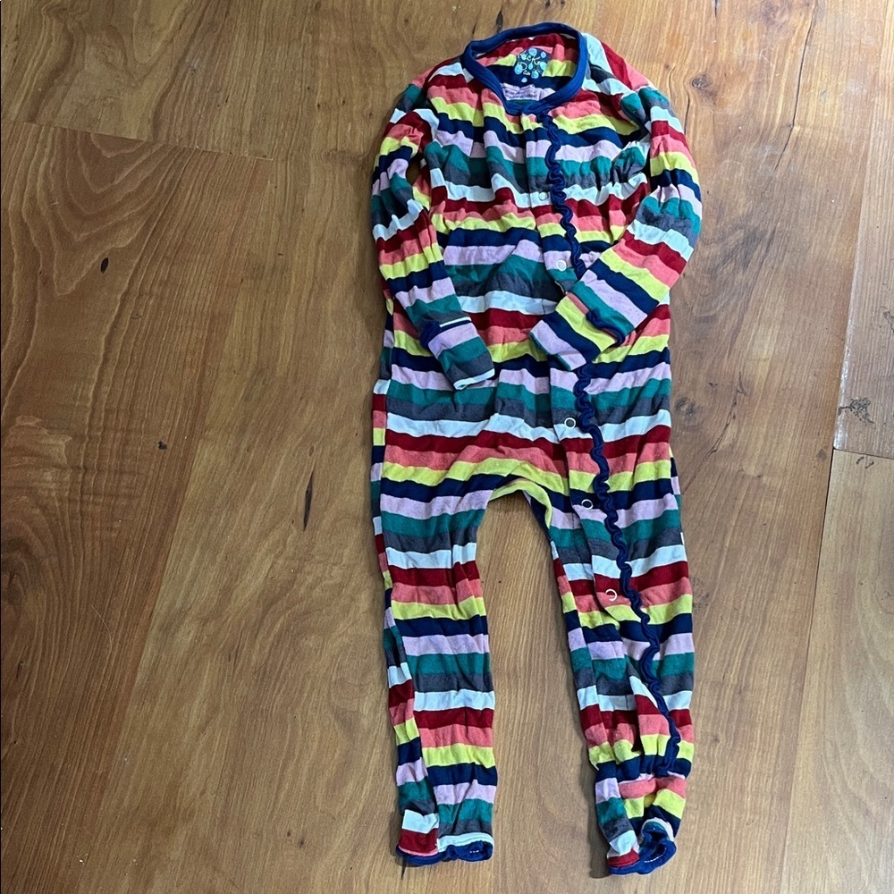 Kickee pants Vibrant Striped Kids Footie Pajamas